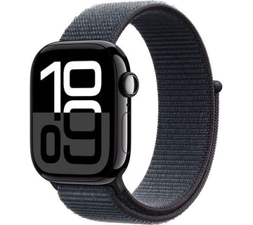 Apple Watch Series 10, Jet Black Aluminium Case with Ink Sport Loop